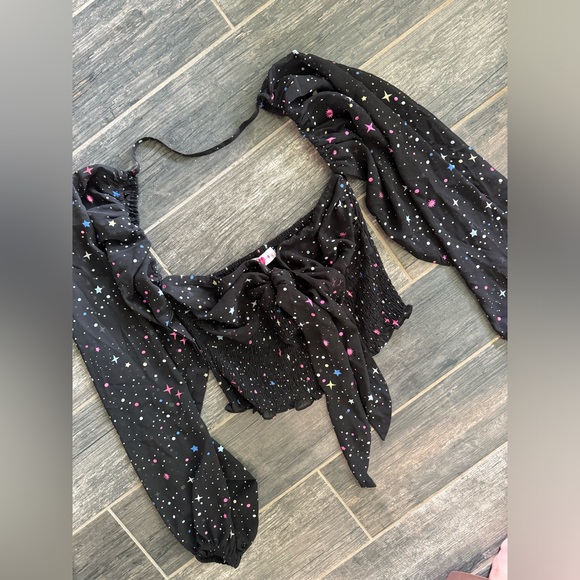 Buddylove black tie top - long sleeve - only worn for pics - Picture 4 of 9